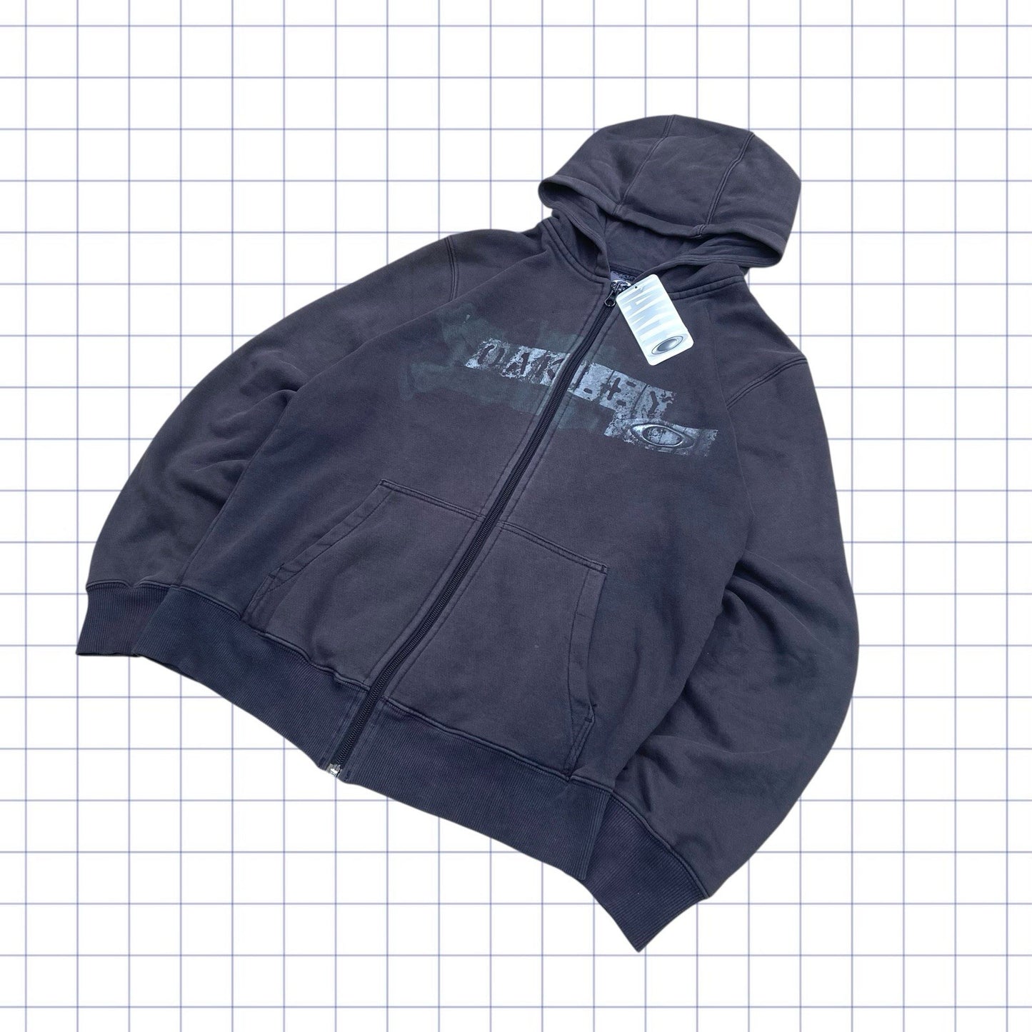 Deadstock Early 2000s Oakley Spellout Hoodie - S
