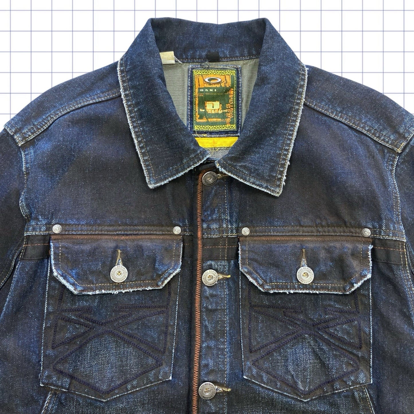 Vintage Oakley Metal X Salvage Denim Jacket - L