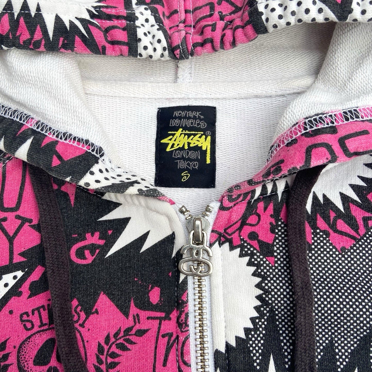 Early 2000s Stussy Skull Hoodie - S