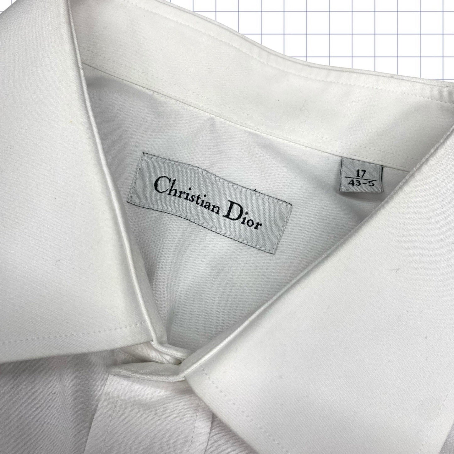 Vintage 2000's Christian Dior Plain White Long Sleeve Shirt - L/XL