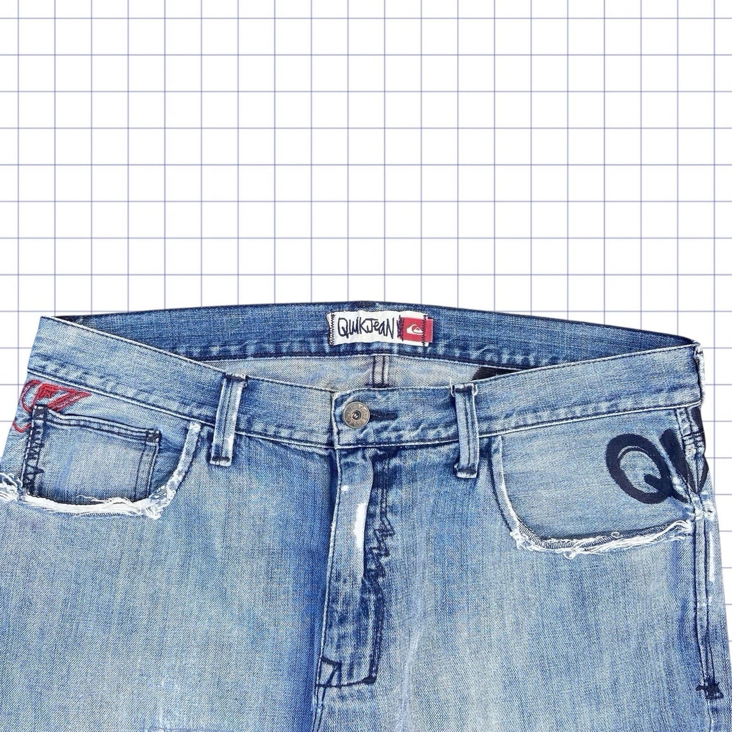 Vintage Quiksilver Spellout Jorts - 36W