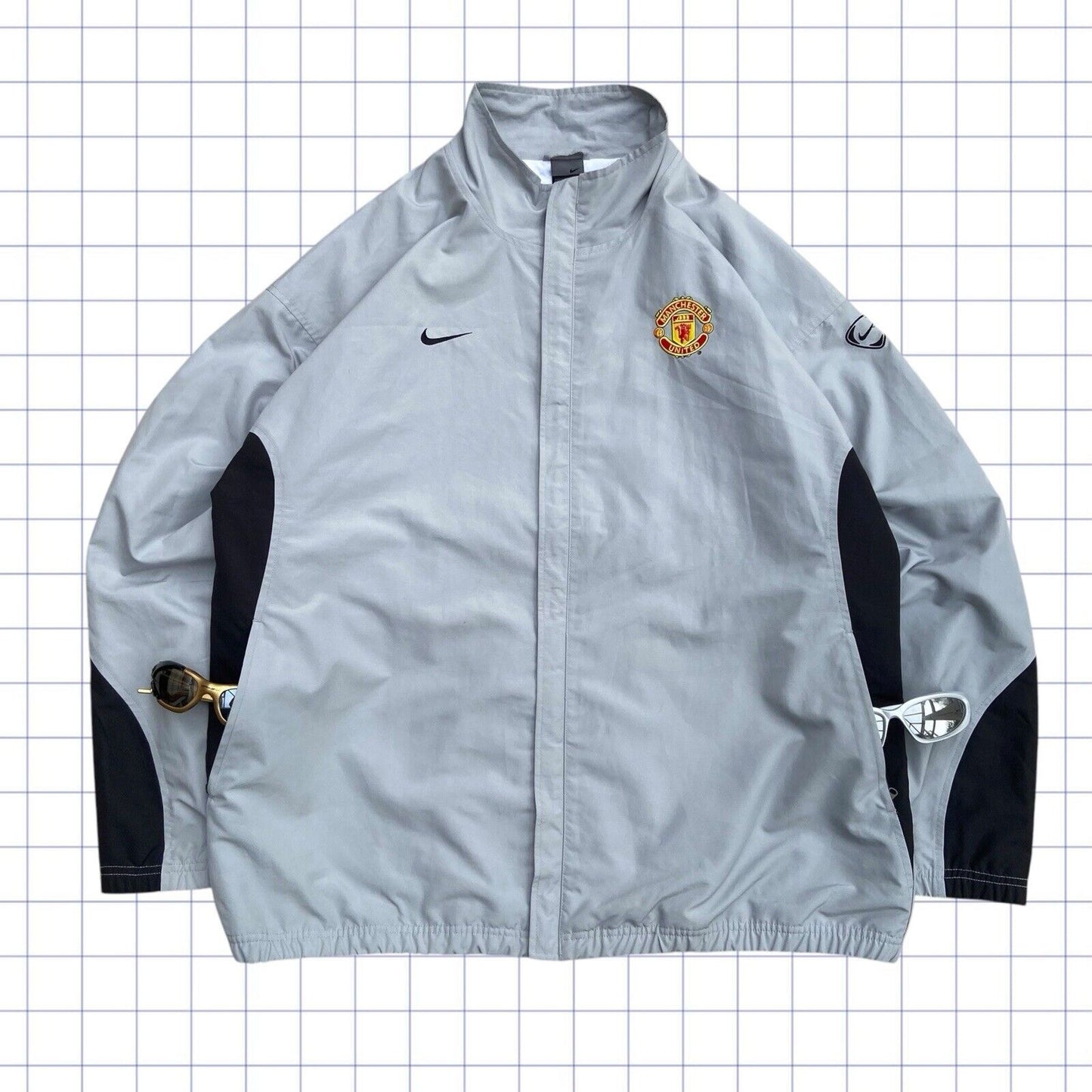 Early 2000s Nike Man Utd Track Top - L/XL