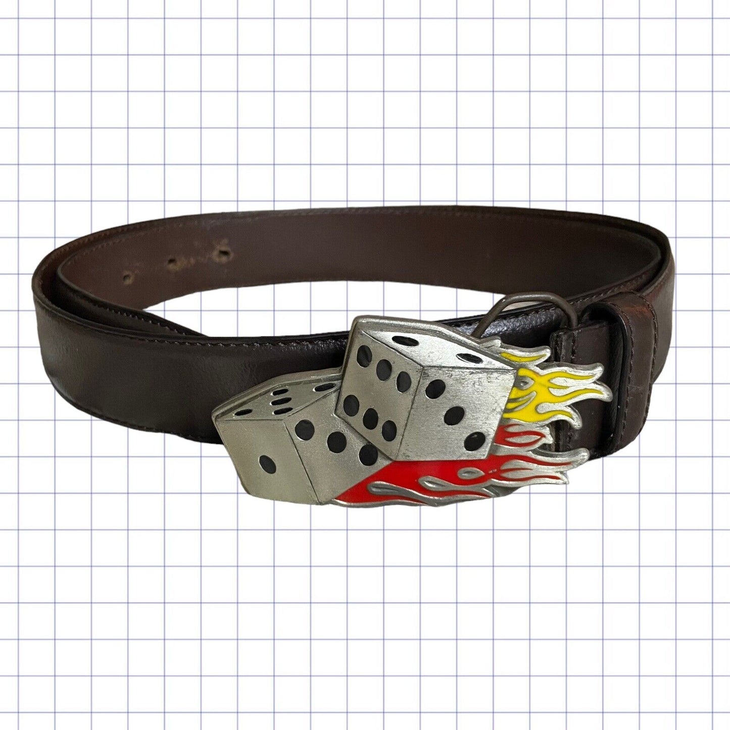 Jnco Style Flaming Dice Belt