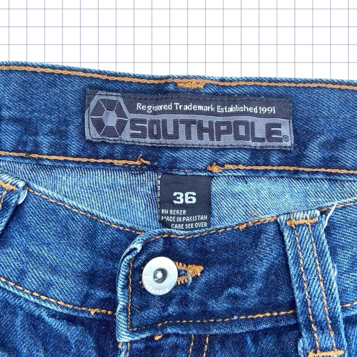 Y2K Southpole Yellow Tab Jorts - 36W