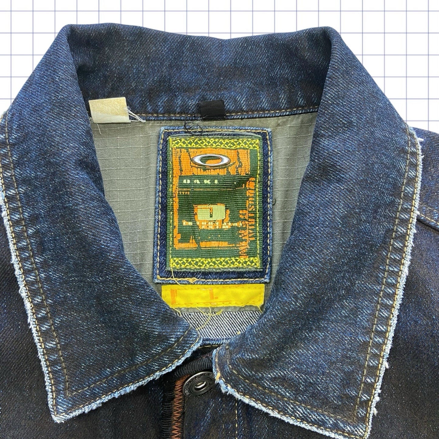 Vintage Oakley Metal X Salvage Denim Jacket - L