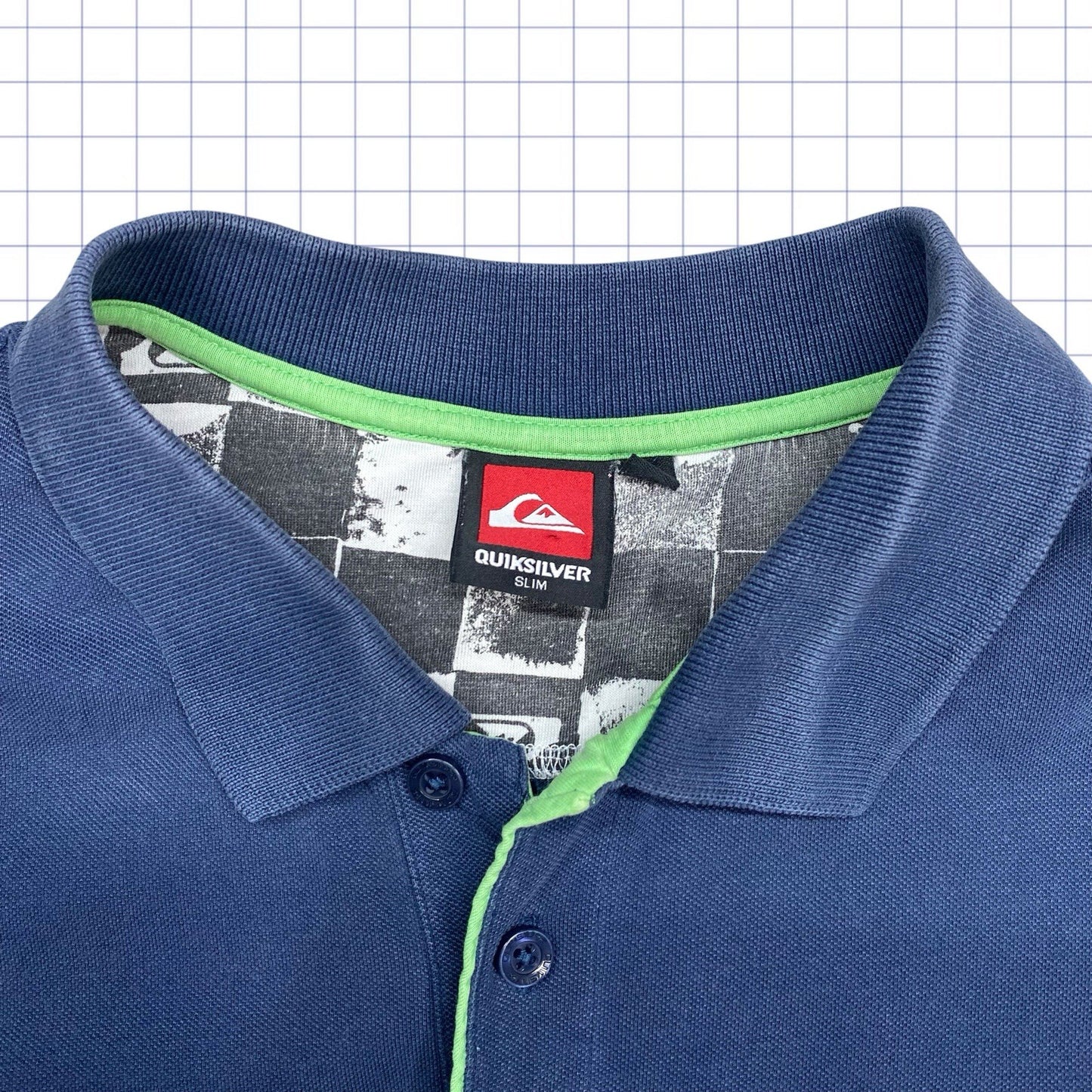 Vintage Quiksilver Polo Button Up Tshirt - L