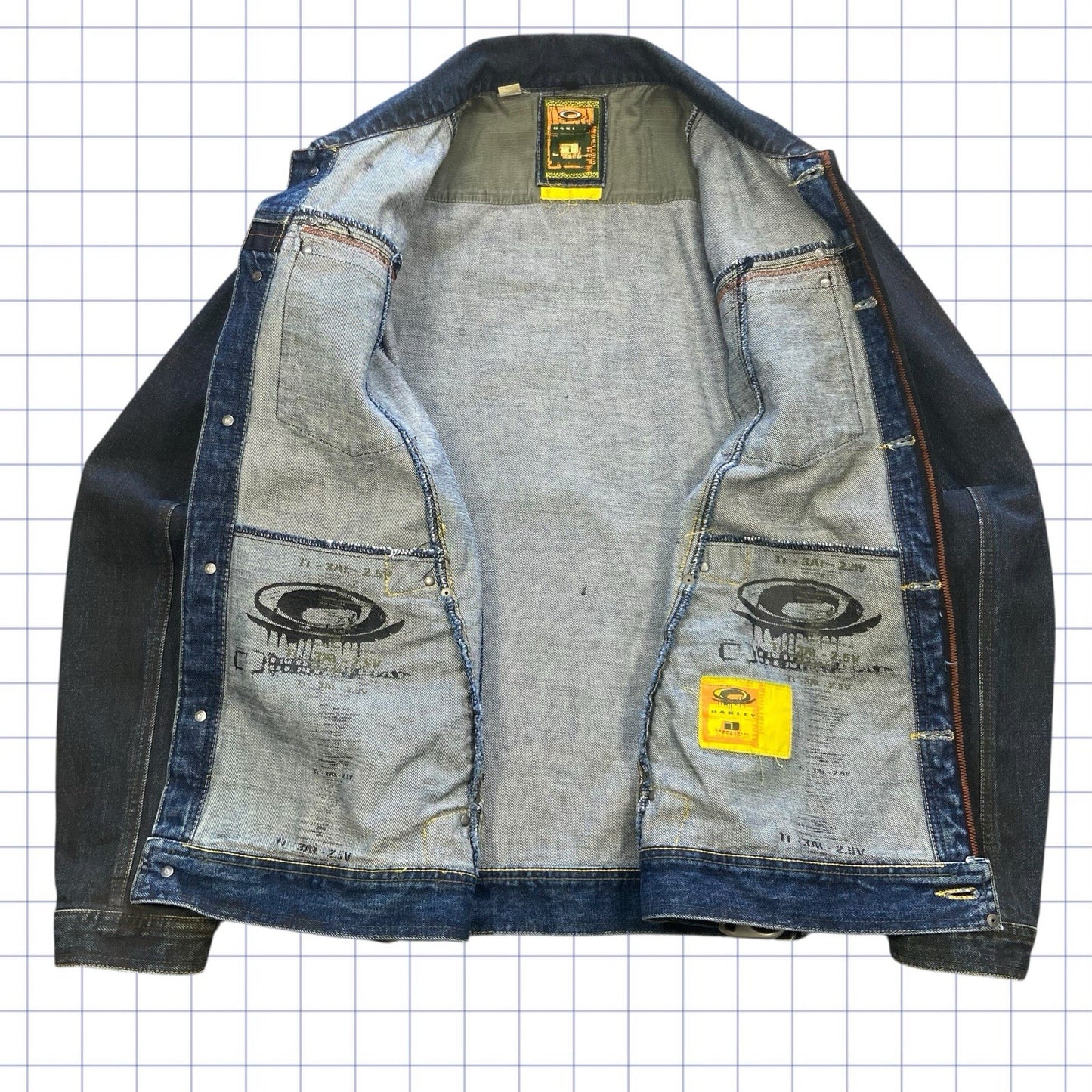 Vintage Oakley Metal X Salvage Denim Jacket - L