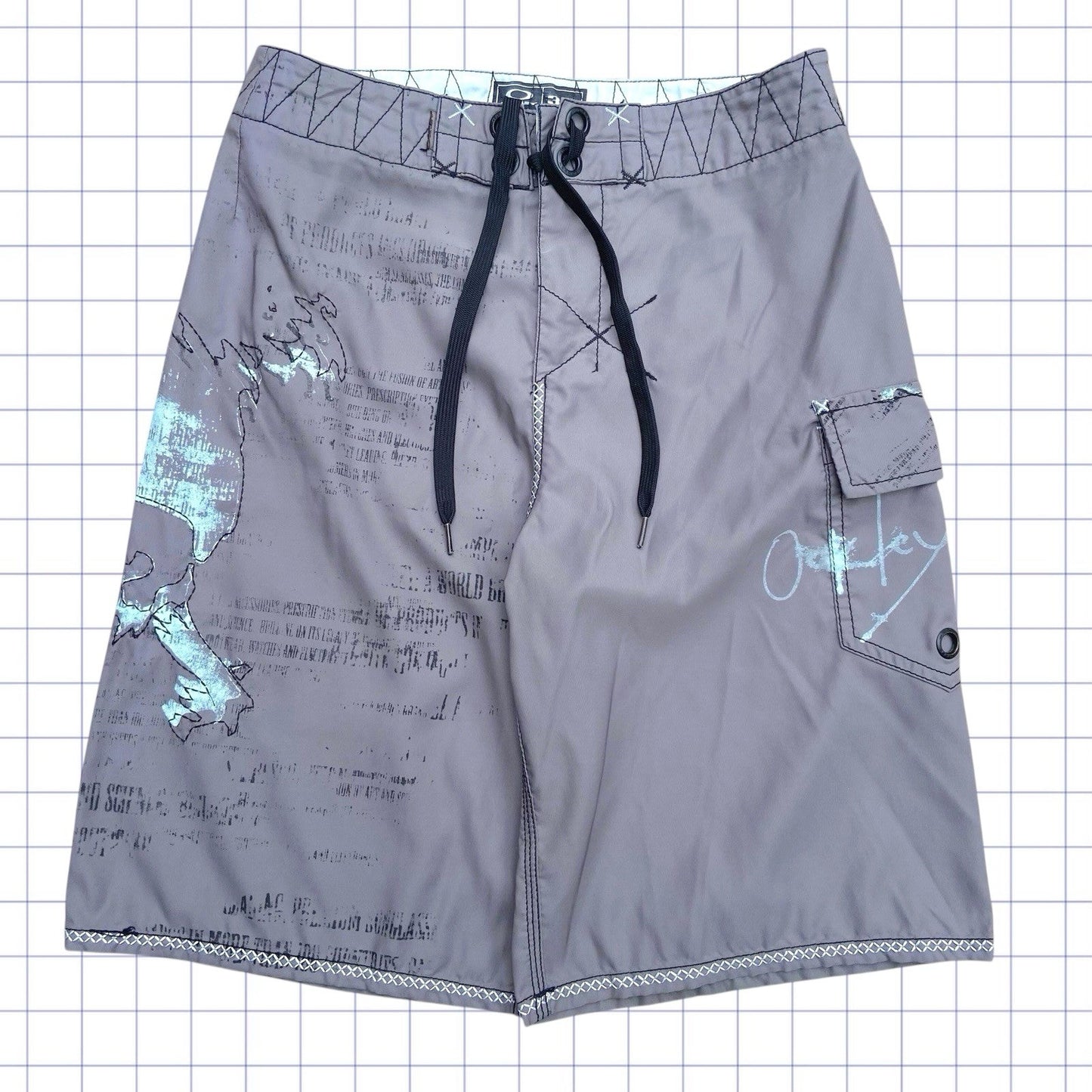 Vintage Oakley Skull Board Shorts – 30W