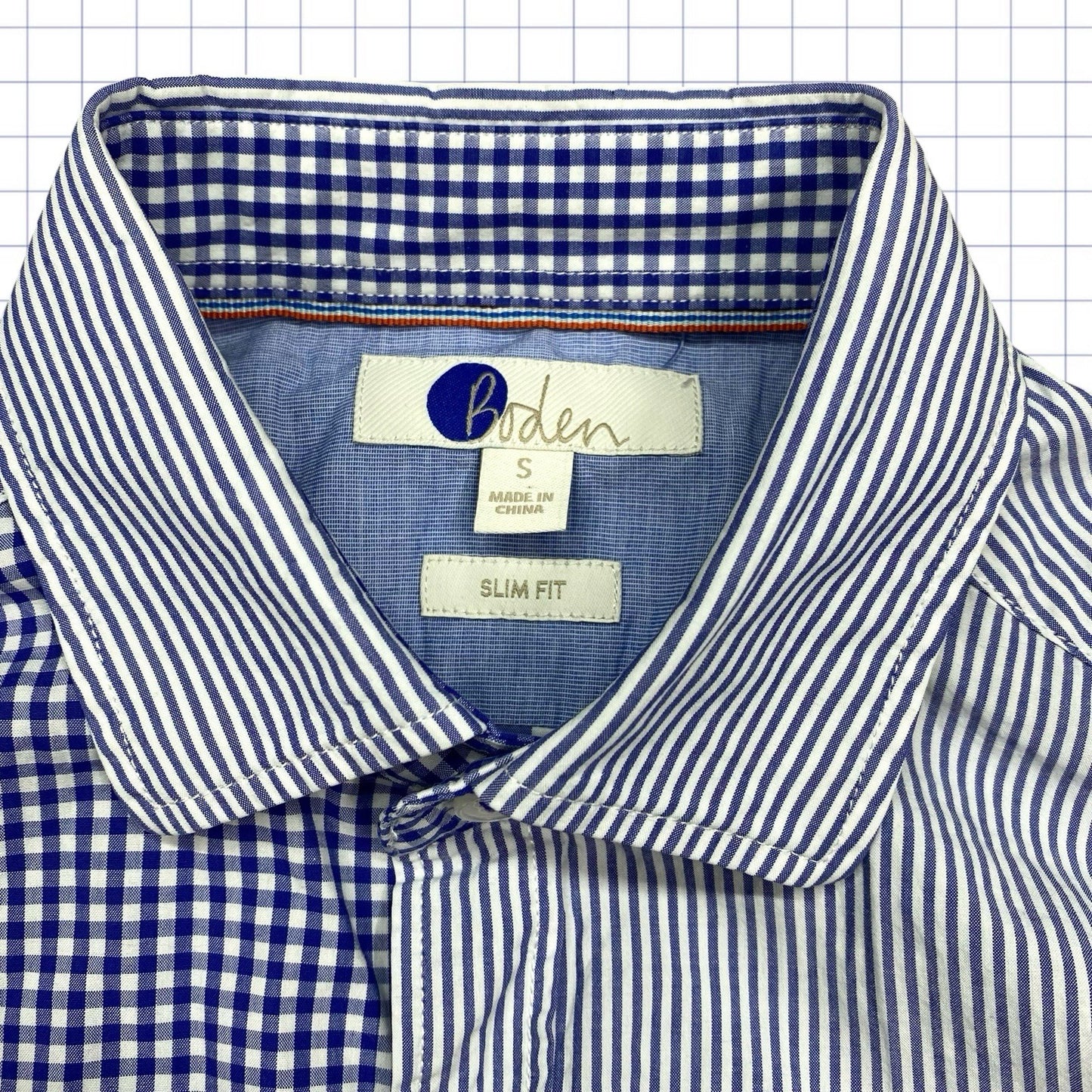 Y2K Patchwork Button-Down Gridded/Stripped Shirt - S