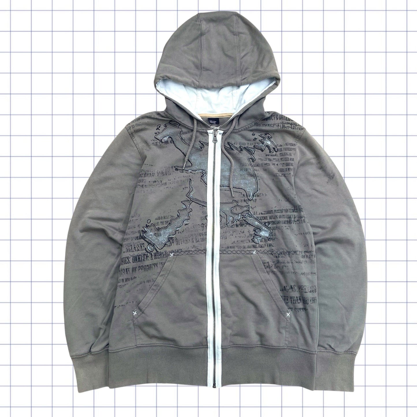 Vintage Oakley Skull Hoodie - M