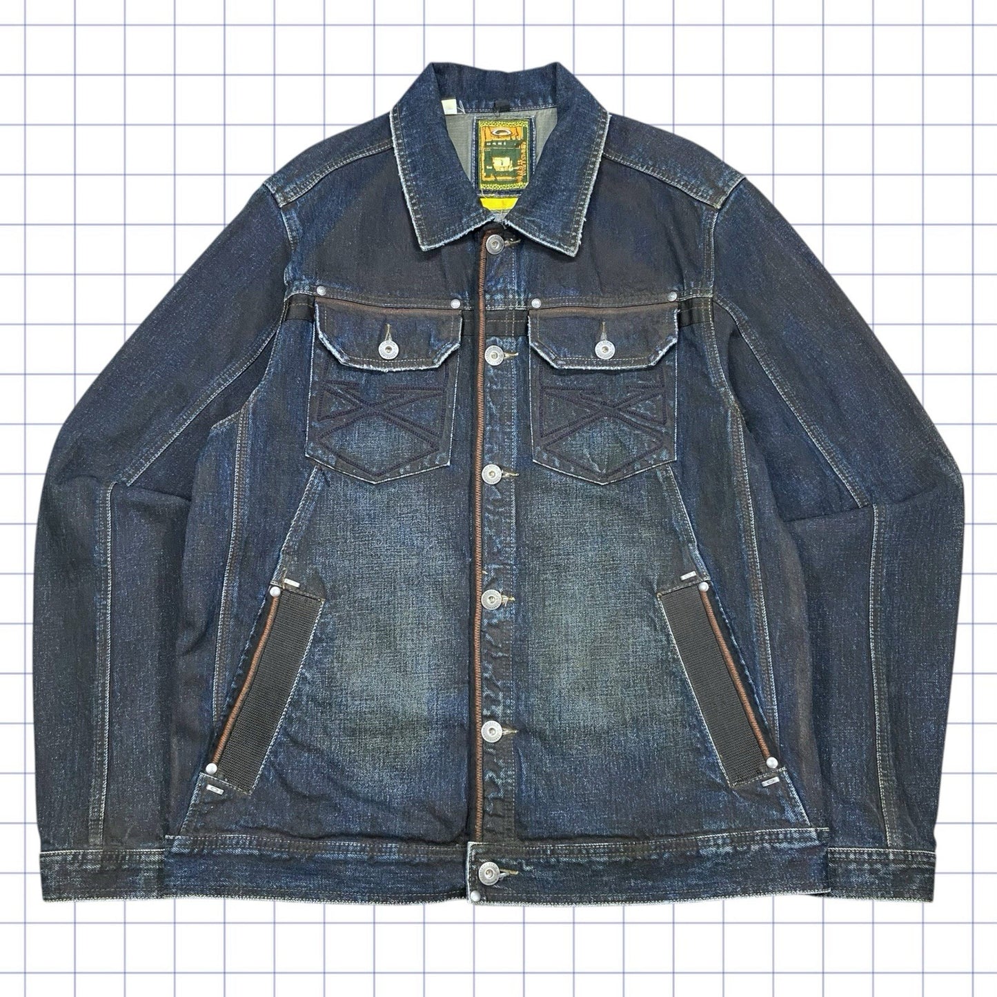 Vintage Oakley Metal X Salvage Denim Jacket - L