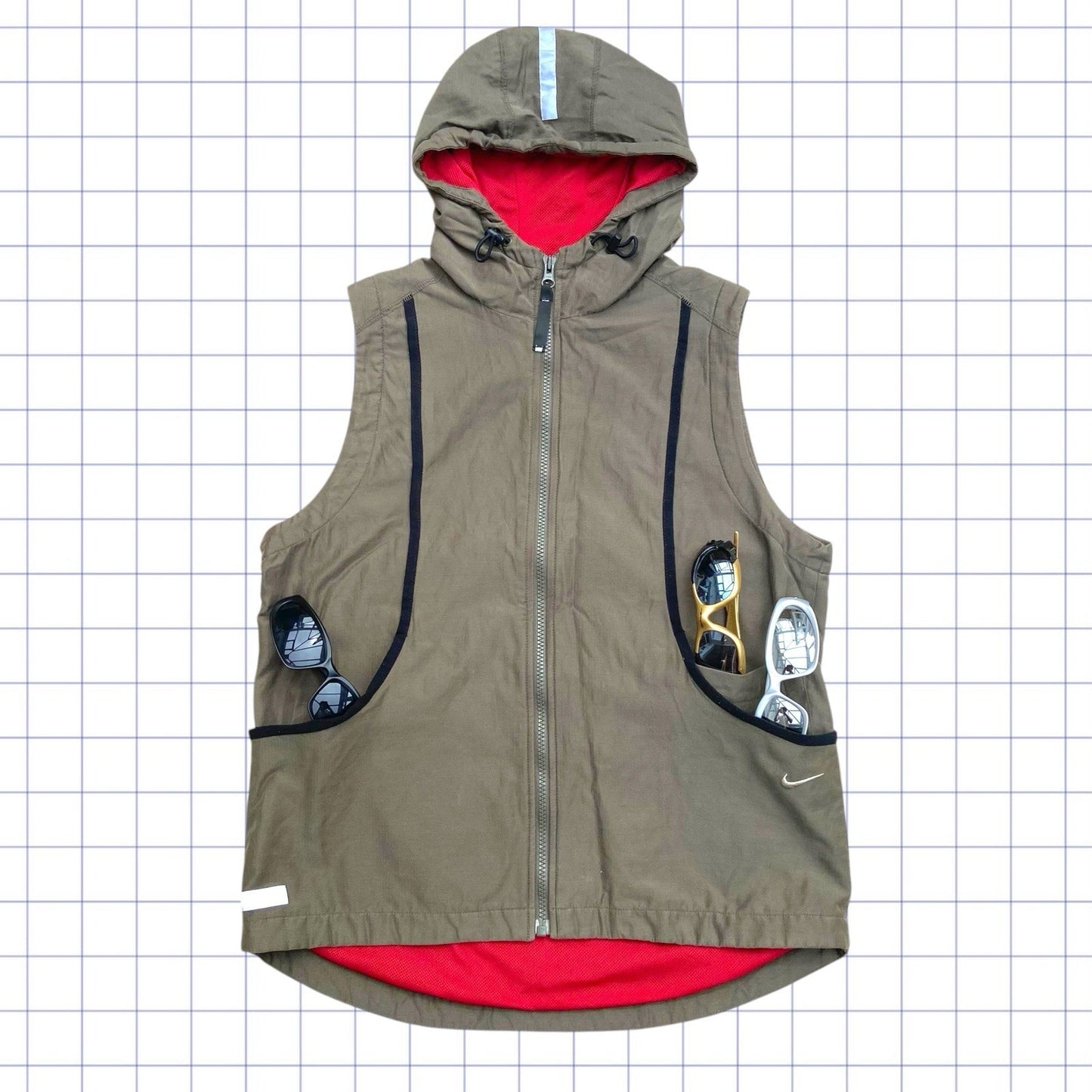 Early 2000s Nike Hooded Gilet - S