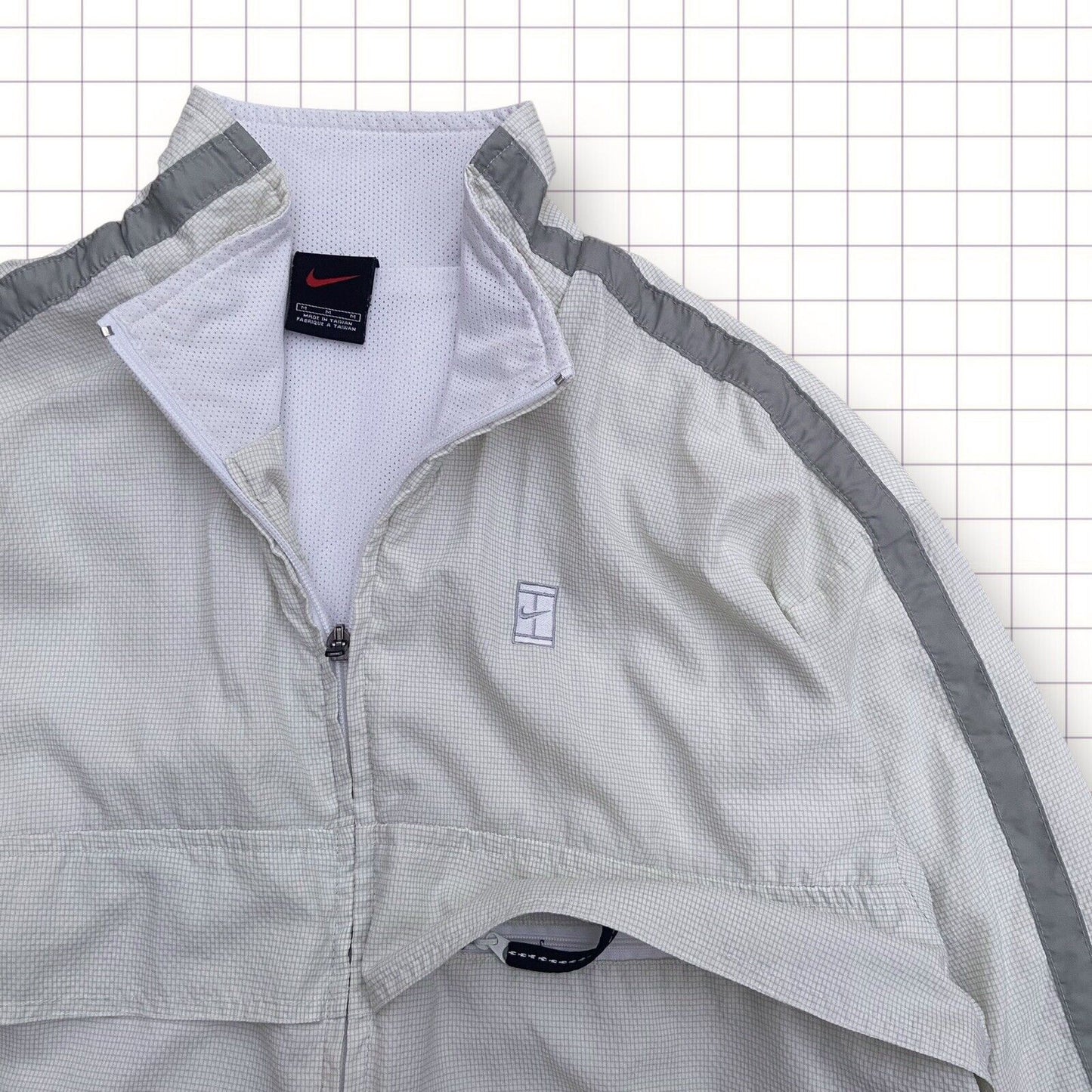 Vintage Nike Challenge Court Tennis Tracksuit - White/Cream - Medium