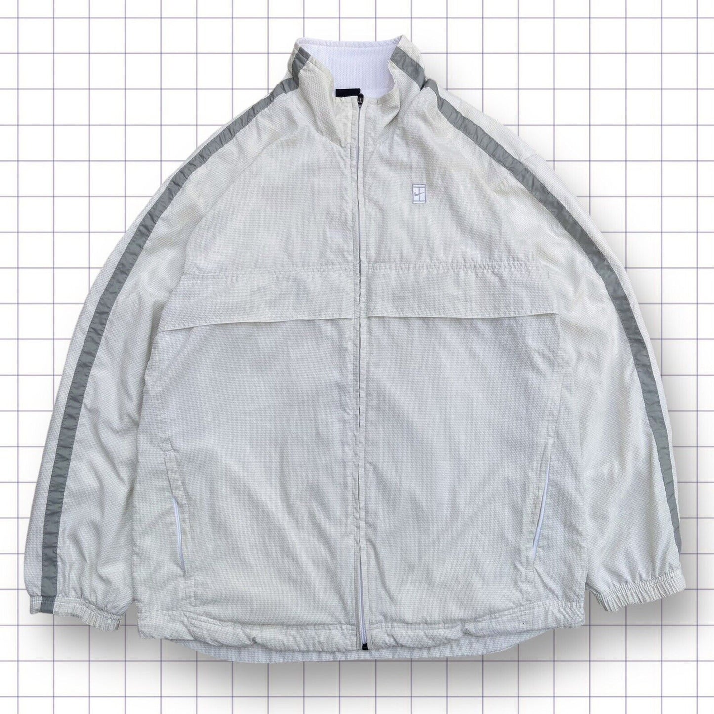 Vintage Nike Challenge Court Tennis Tracksuit - White/Cream - Medium