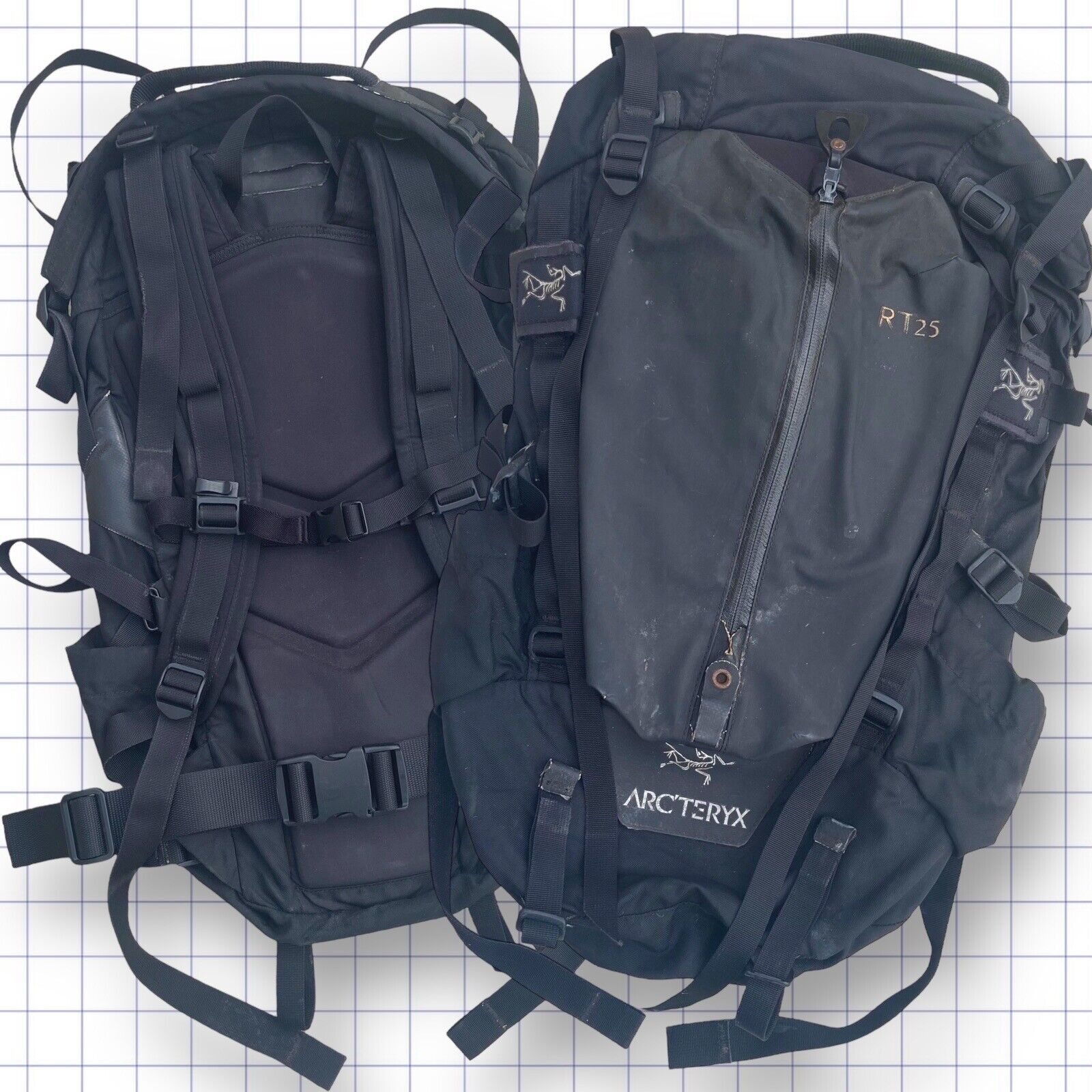 Arcteryx Rt 25 Superblack Gorpcore Waterproof Backpack