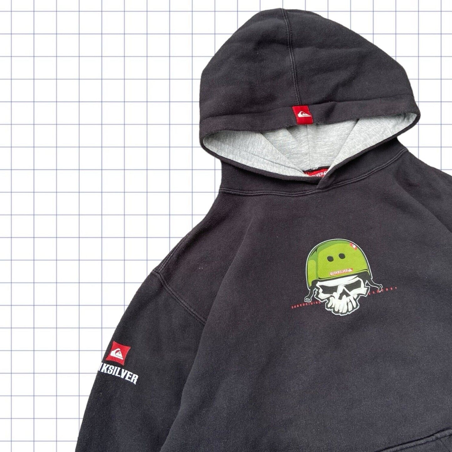 Vintage Quiksilver Skull Hoodie - S