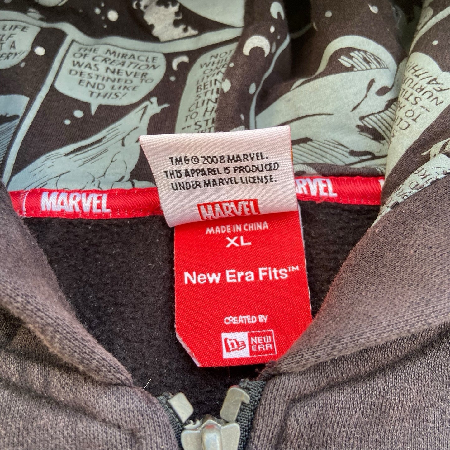 Vintage 2008 Marvel SIlver Surfer Hoodie - L