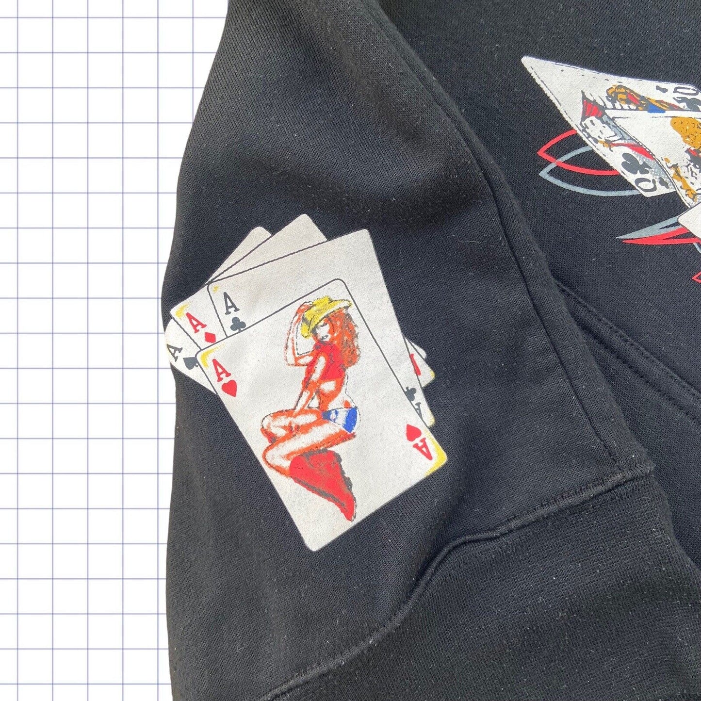 Jnco Style No Fear Playing Cards Hoodie - L