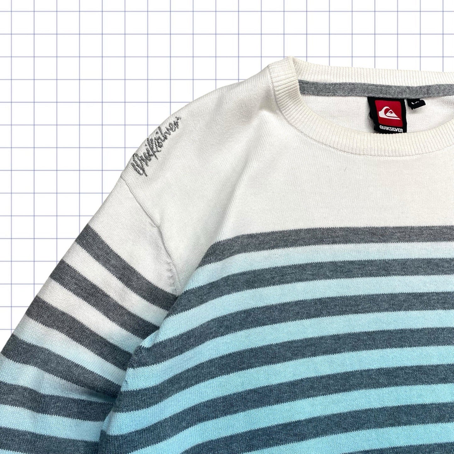 Vintage Quiksilver Stripped Knitted Pullover Jumper - M