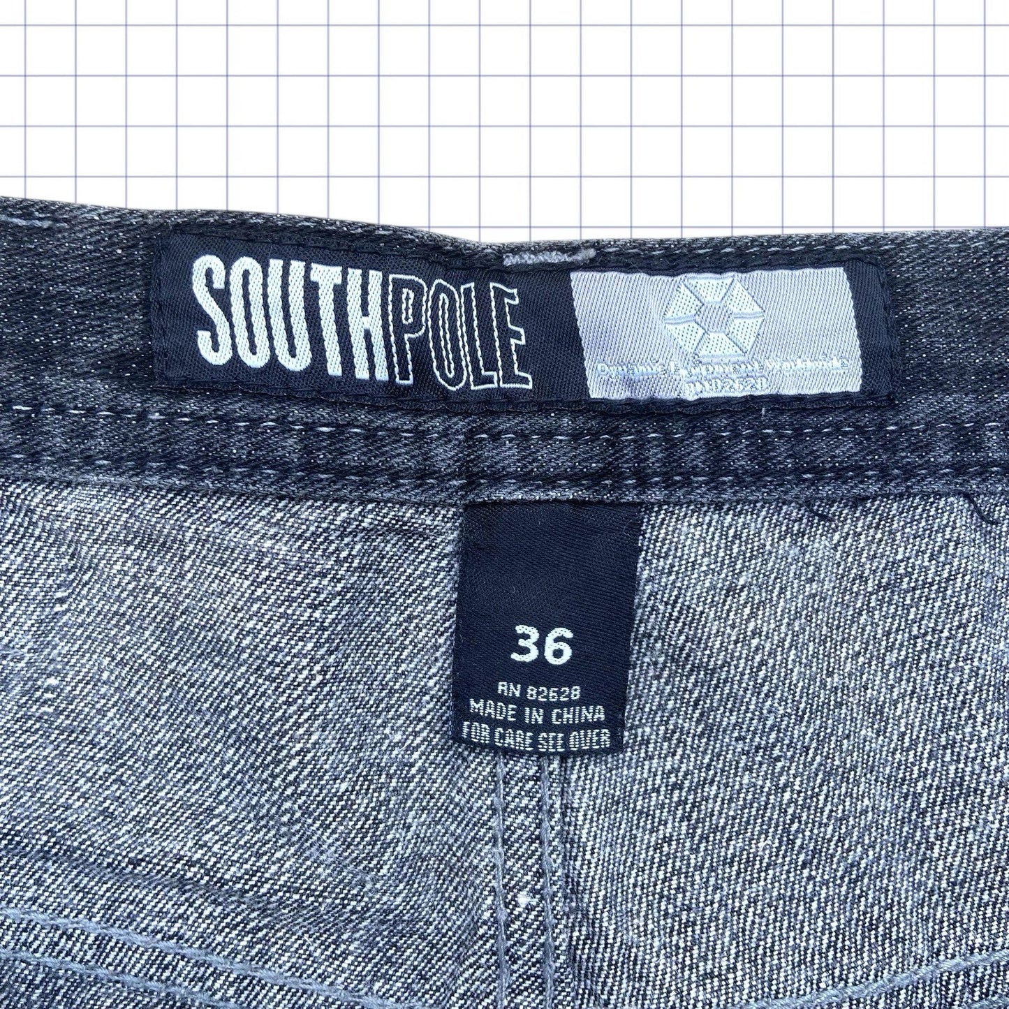 Y2K Southpole Grey Tab Jorts - 36W