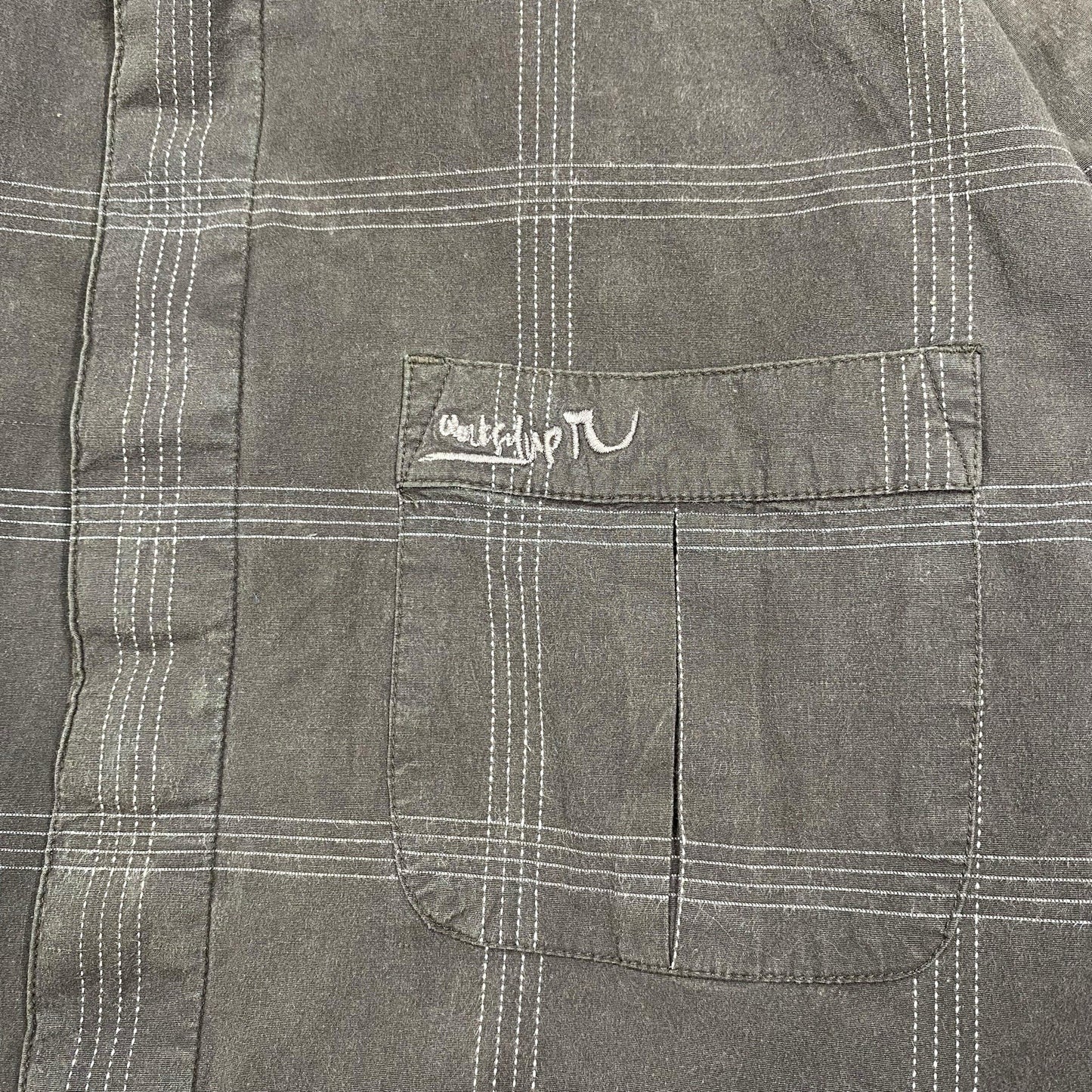 Vintage Quiksilver Checkered Long Sleeve Shirt  - M