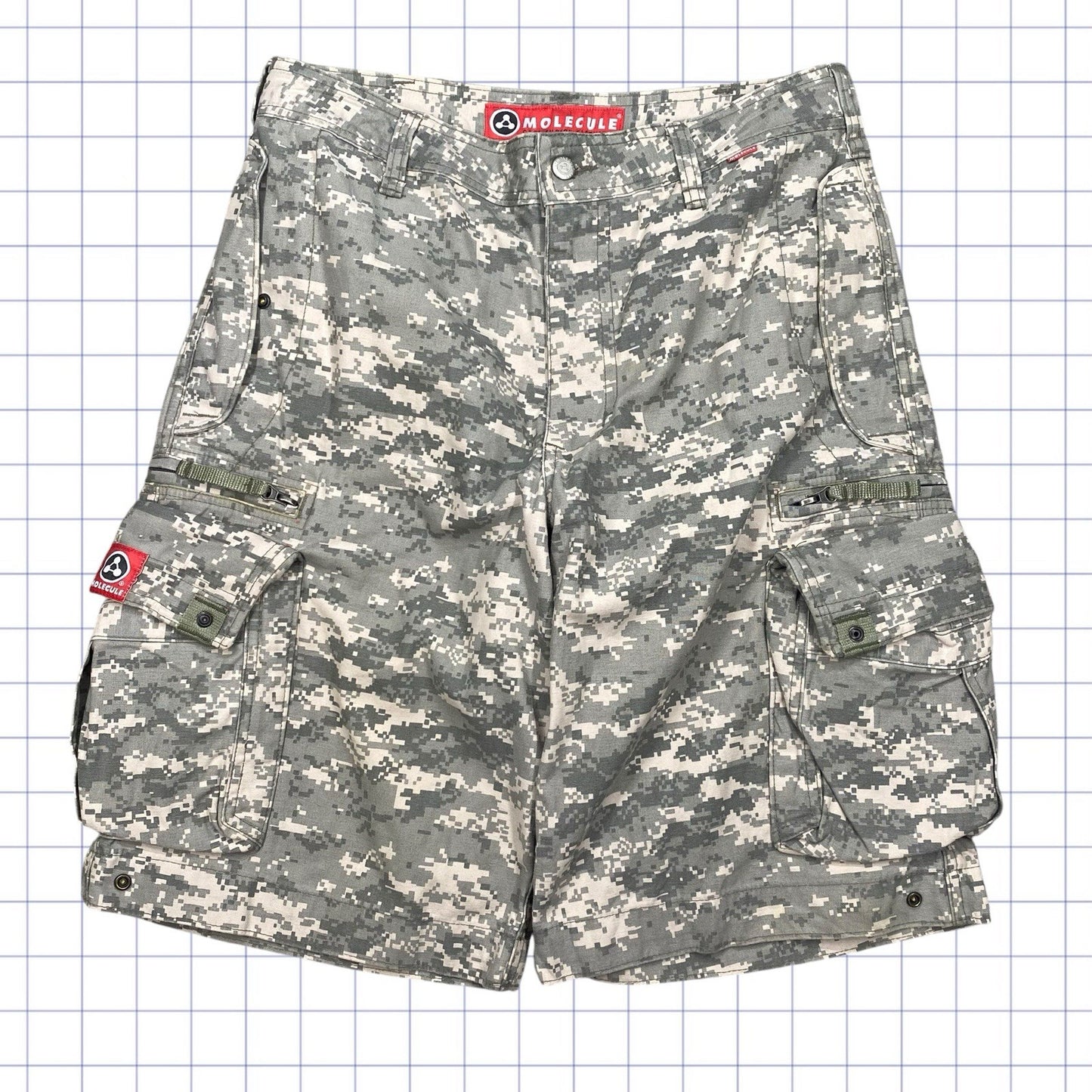 Surfwear Style Camo Cargo Shorts - 34W