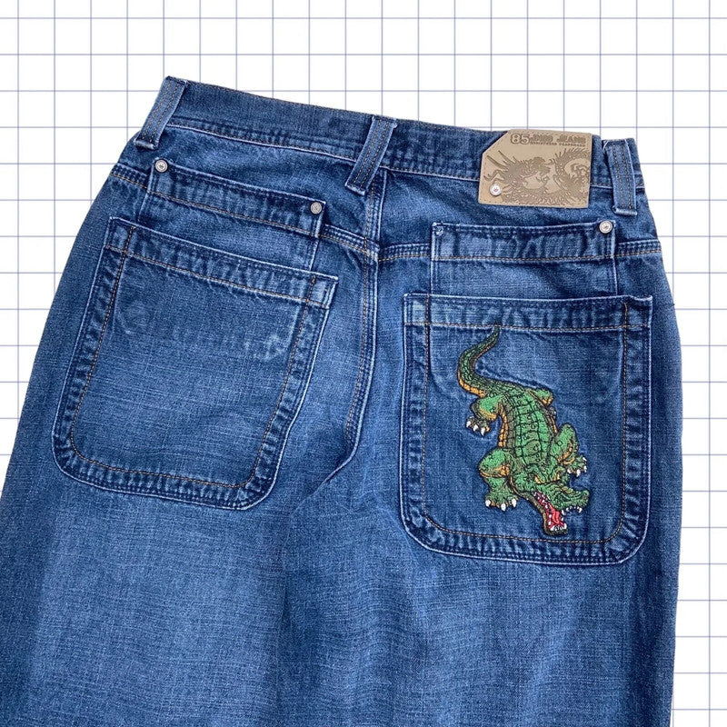 Vintage Jnco Jeans Rare Crocodile Graphic - 31W 28L