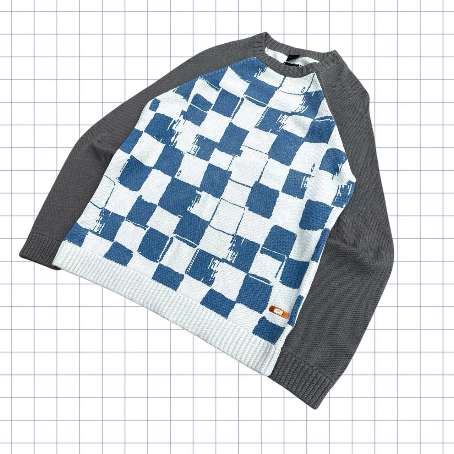 Vintage Oakley Checkered Knit Jumper - M