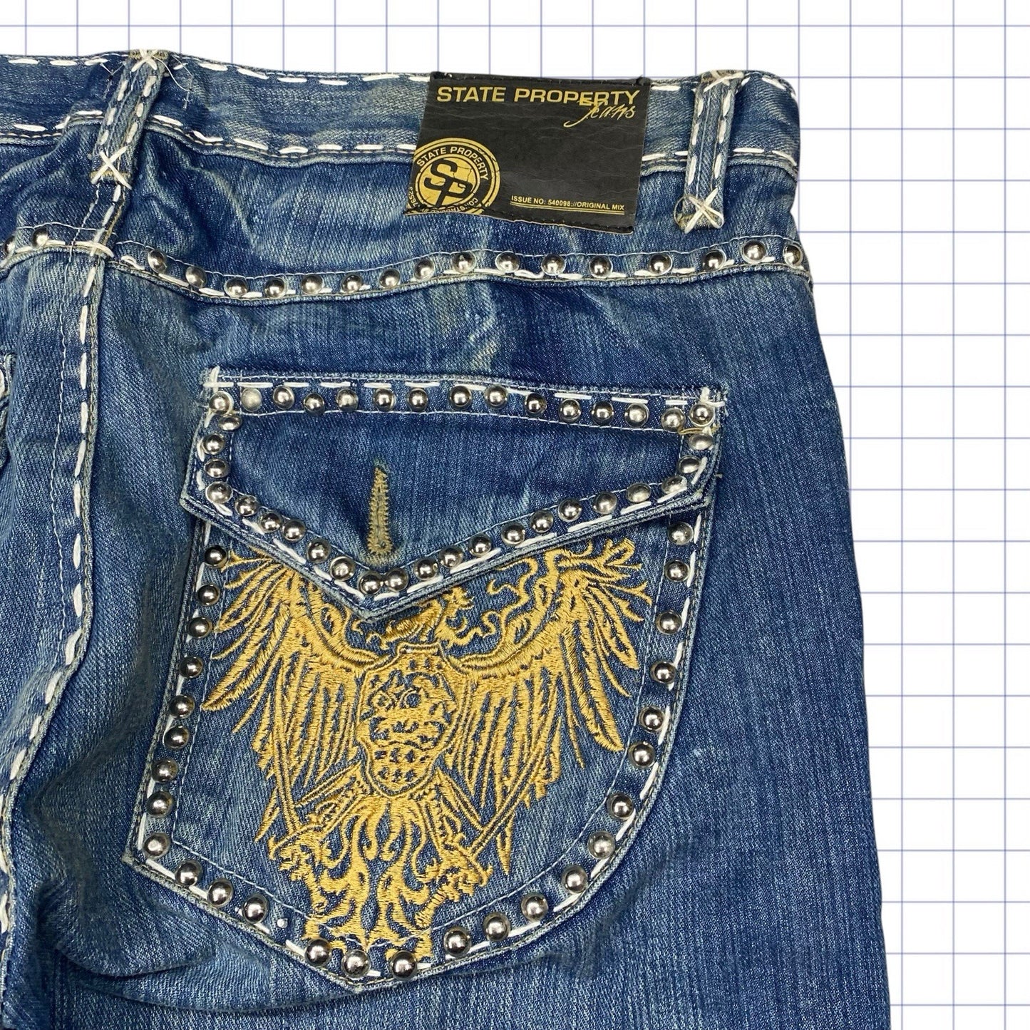 Y2K Studded Jeans - XL