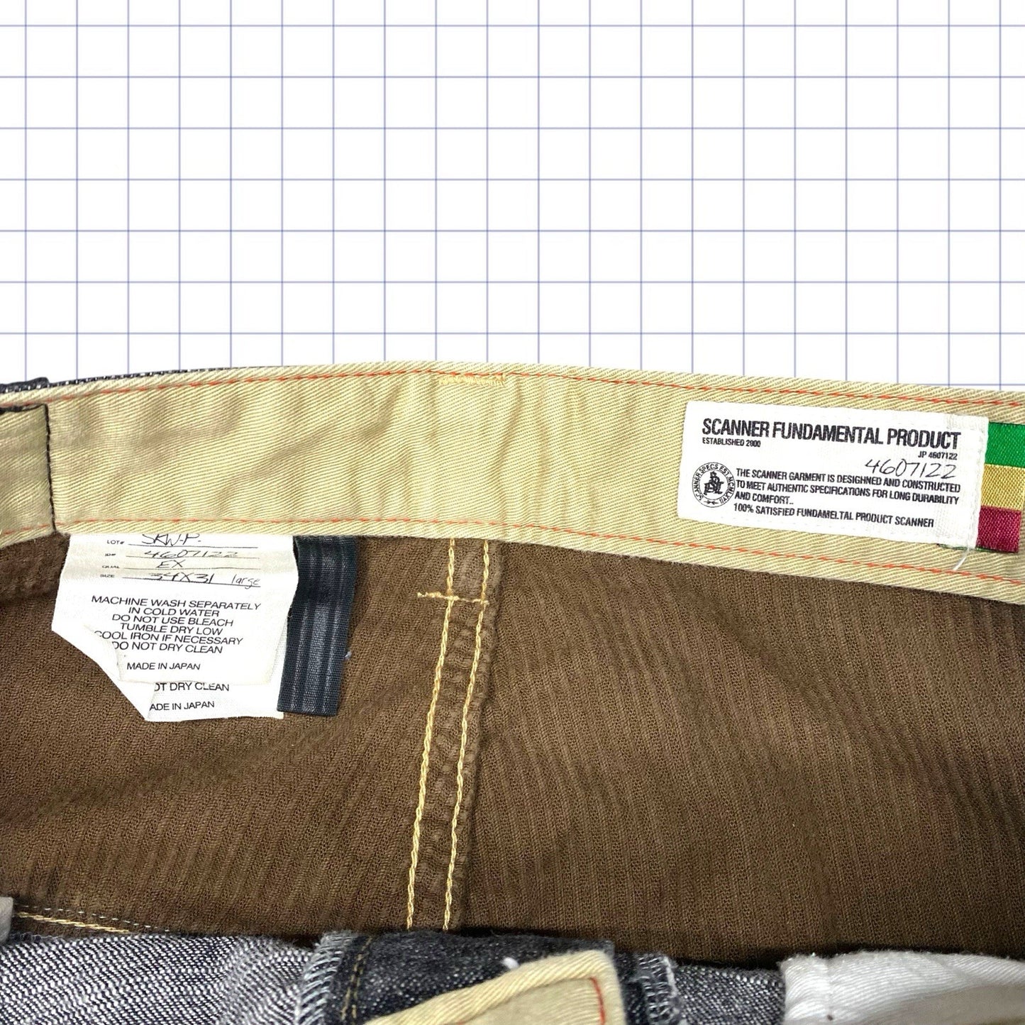 Y2K Baggy Corduroy Patch Denim Trousers - 34W