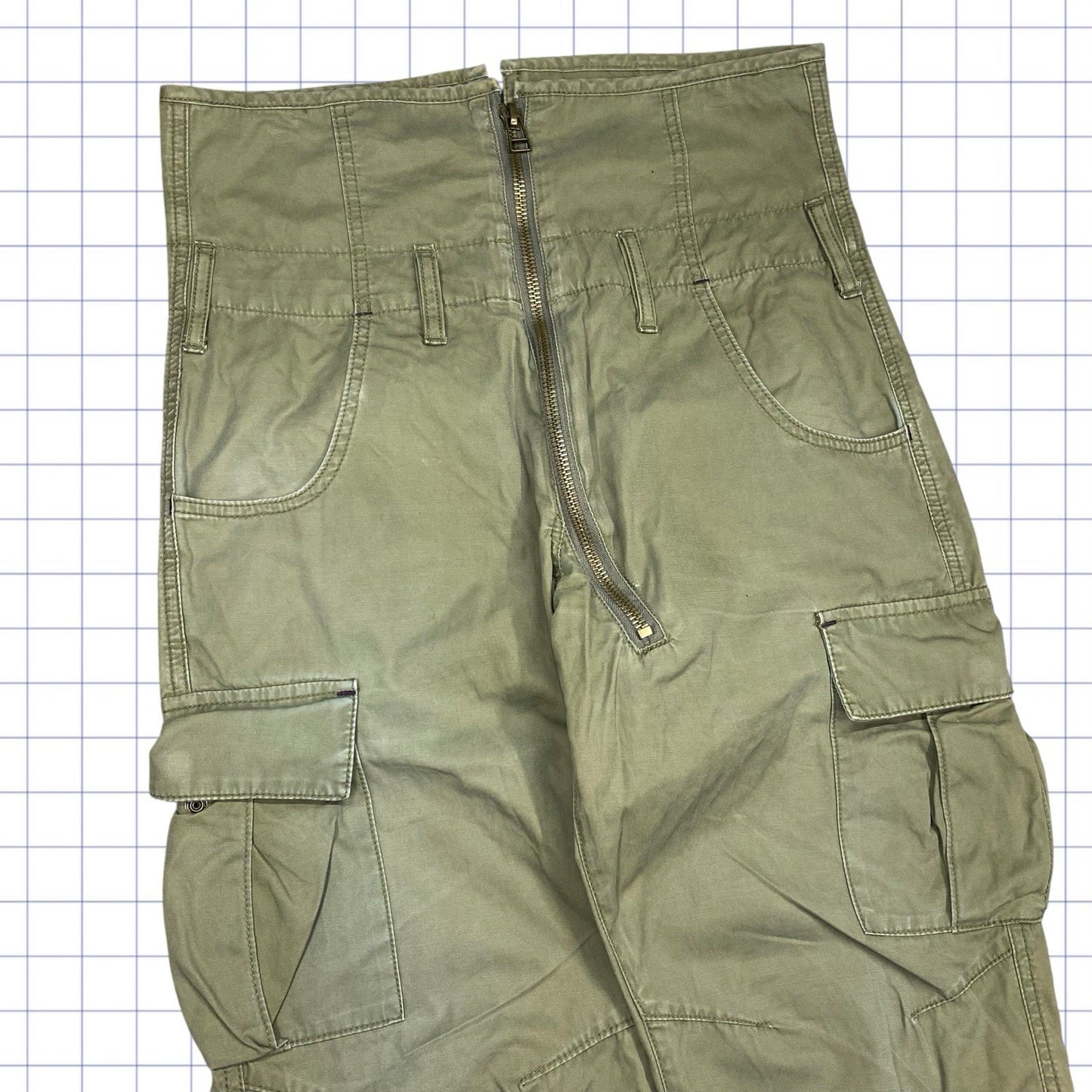 Vintage Asymmetrical Military Trousers - 32W