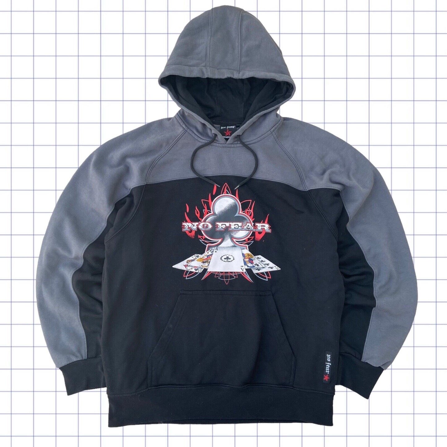 Jnco Style No Fear Playing Cards Hoodie - L