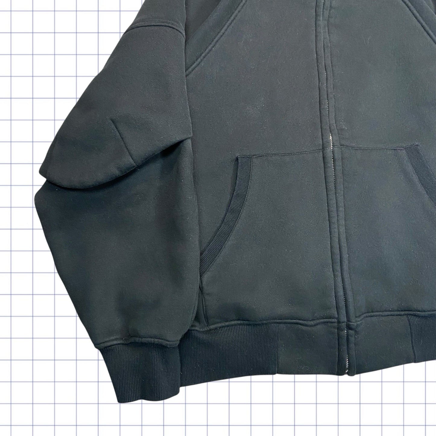 Japanese Black Armour Sleeve Hoodie - M