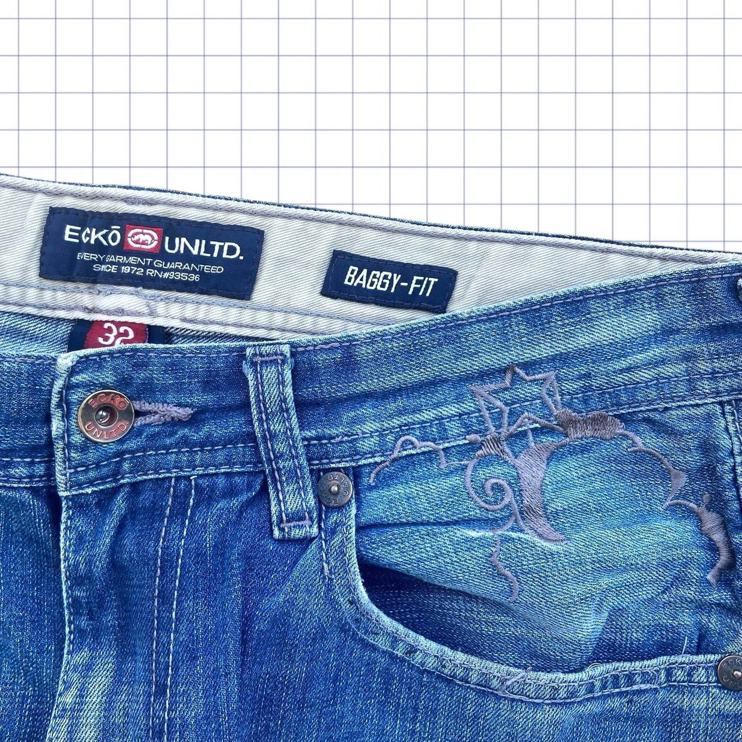 Vintage Ecko Unltd Embroidered Jorts - 33W