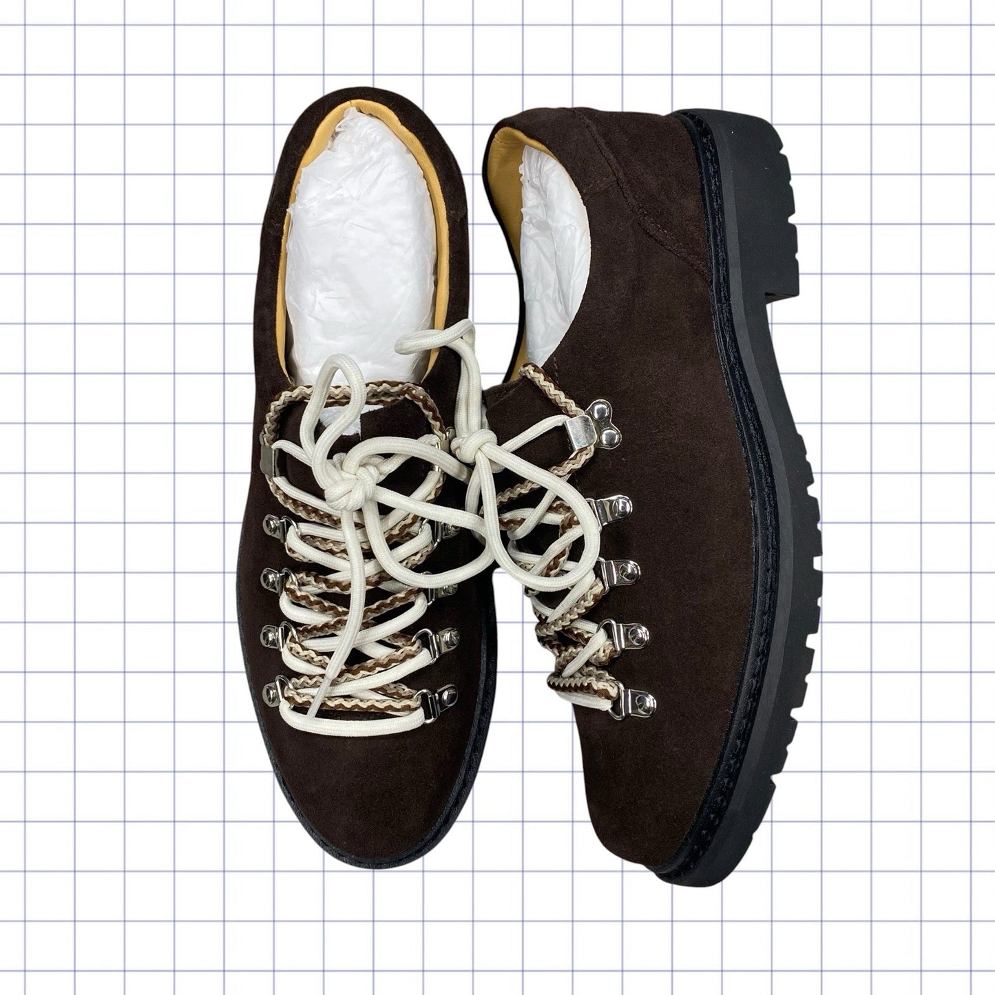 Paper Straight Heritage Derby Brown Suede Shoes - UK 8.5