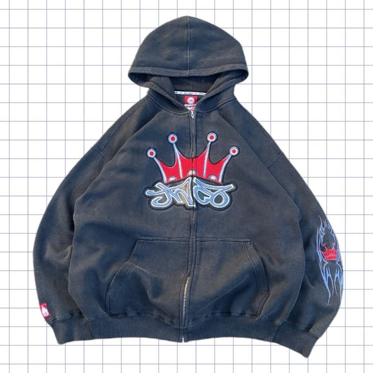 Vintage Jnco Crown Zip Up Hoodie - M/L