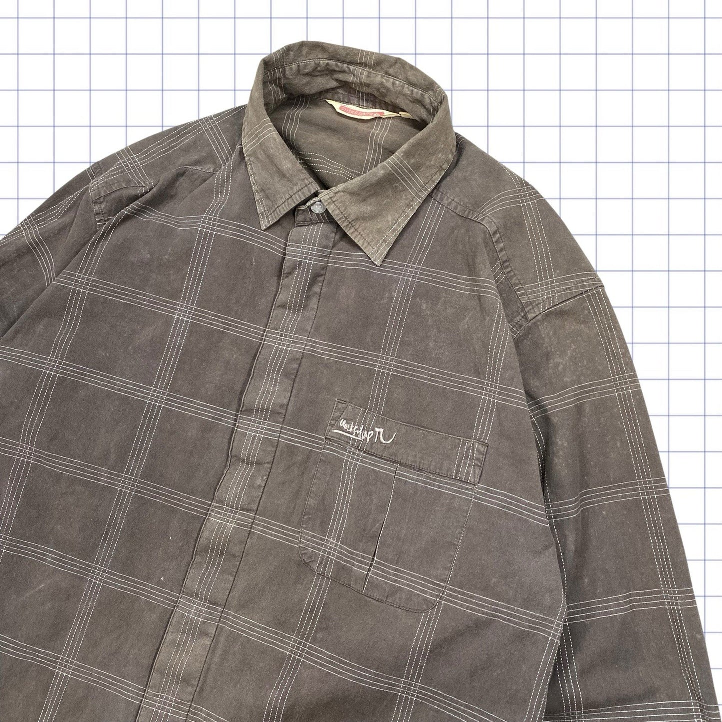 Vintage Quiksilver Checkered Long Sleeve Shirt  - S
