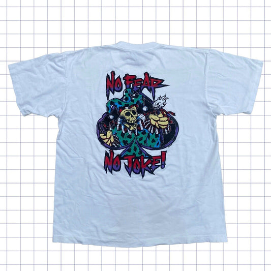 No Fear No Joke Skull Graphic Tshirt - M/L