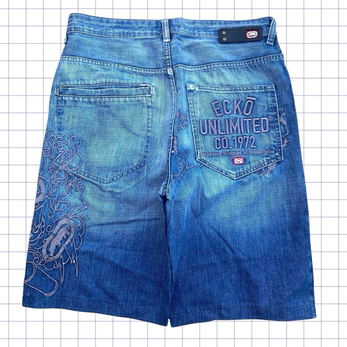 Vintage Ecko Unltd Embroidered Jorts - 33W