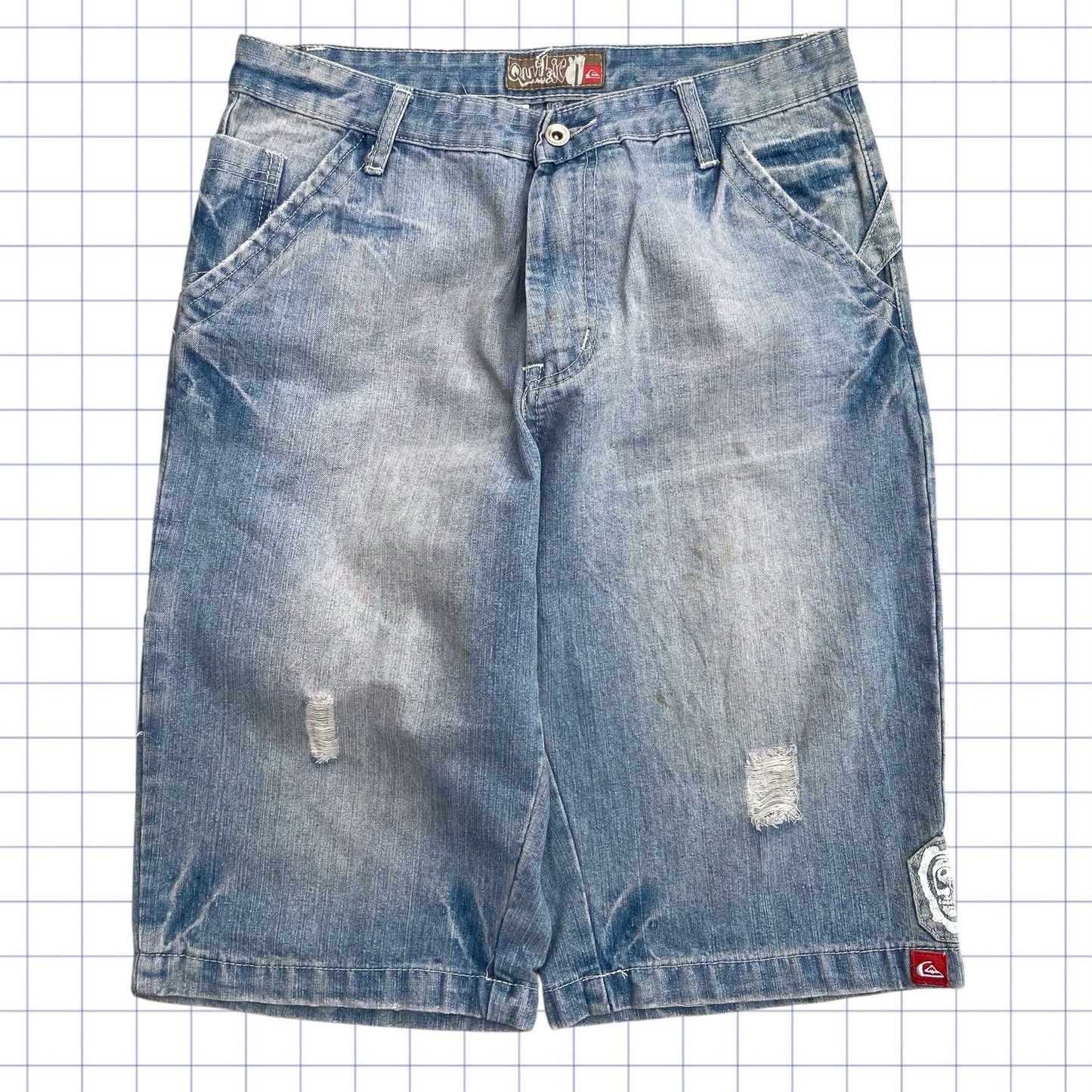 Vintage Quiksilver Spellout Jorts - 32W