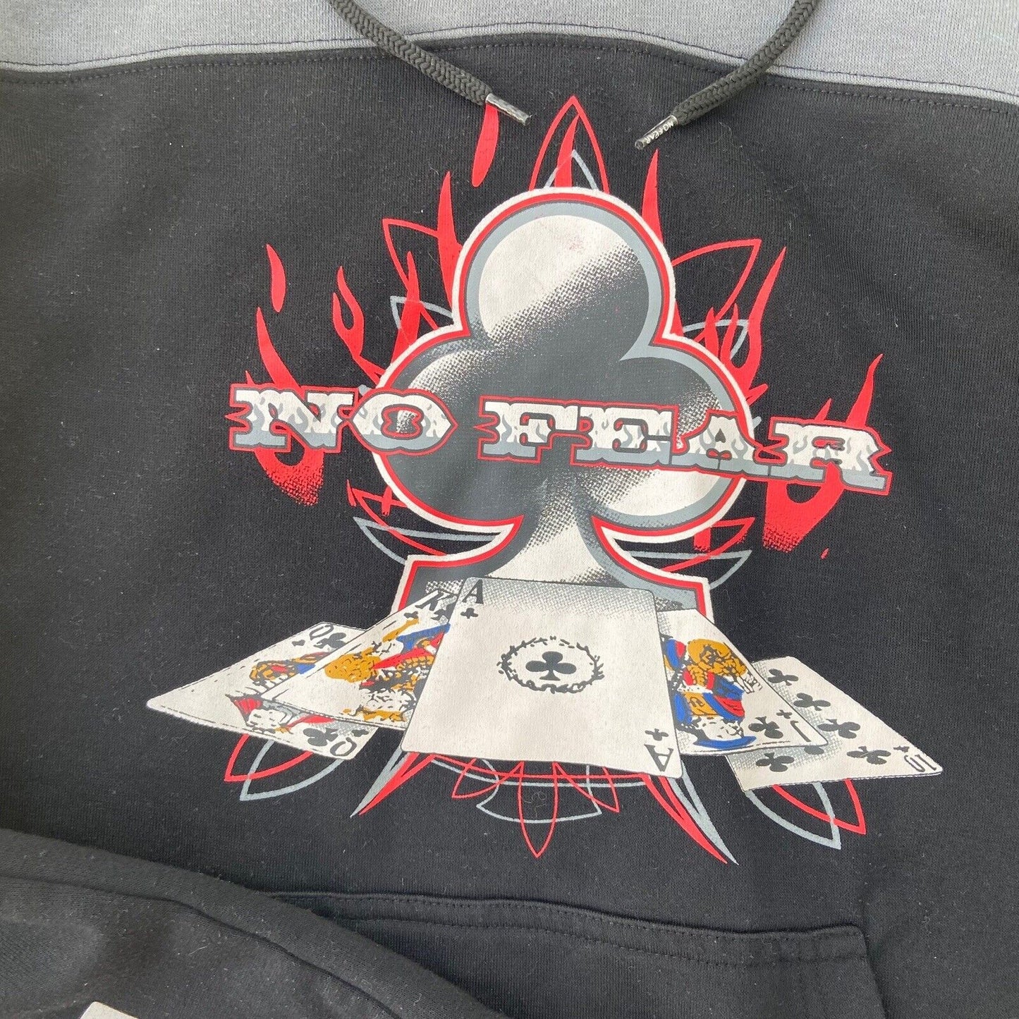 Jnco Style No Fear Playing Cards Hoodie - L