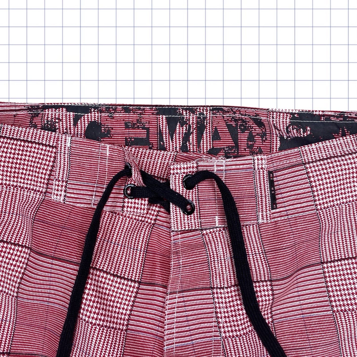 Quicksilver Style Gridded Board Shorts - 35W