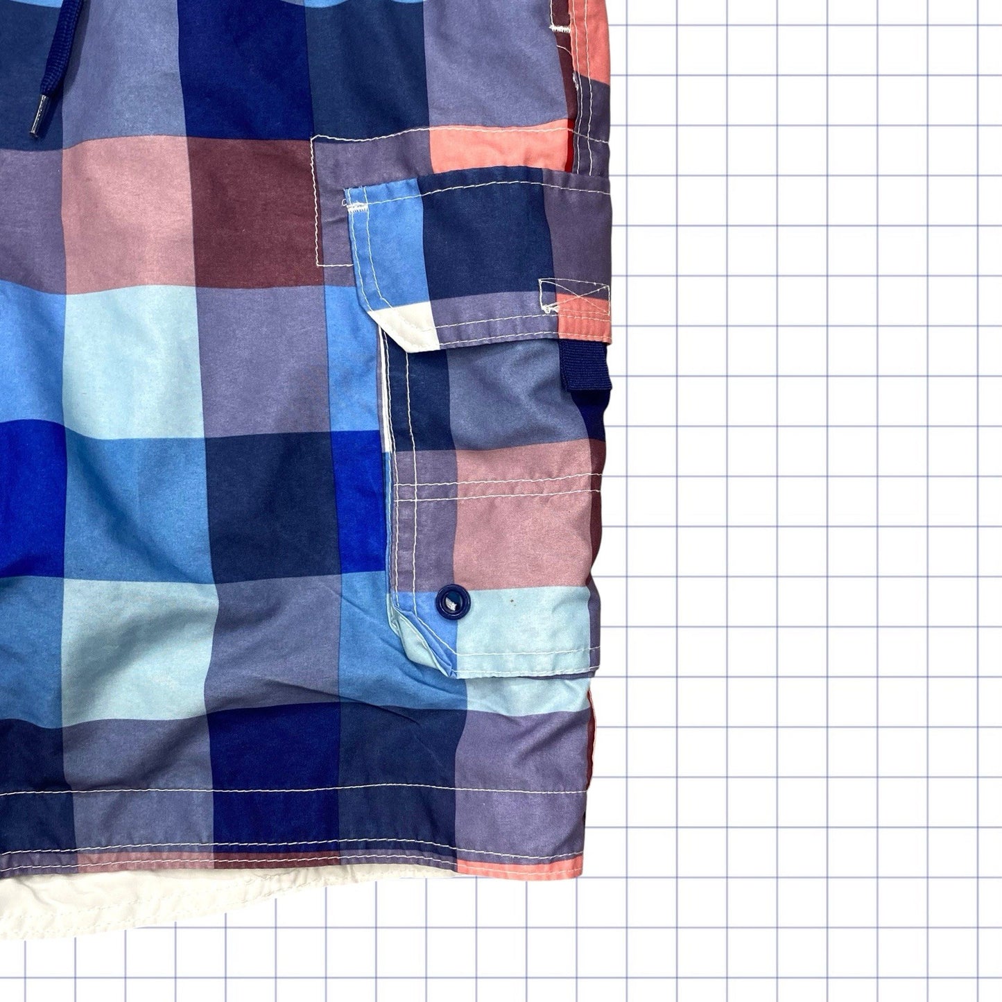 Quiksilver Style Checkered Board Shorts - 35W