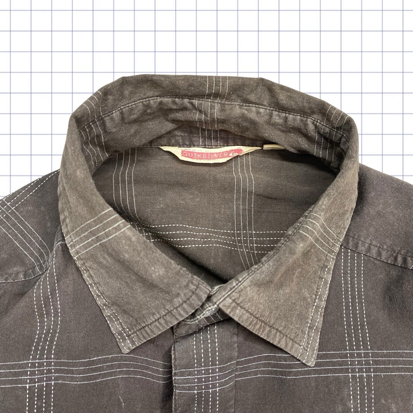 Vintage Quiksilver Checkered Long Sleeve Shirt  - S