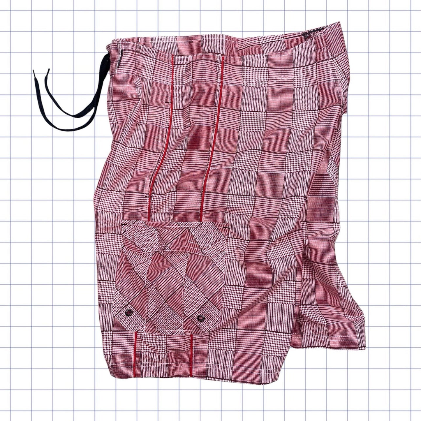 Quicksilver Style Gridded Board Shorts - 35W