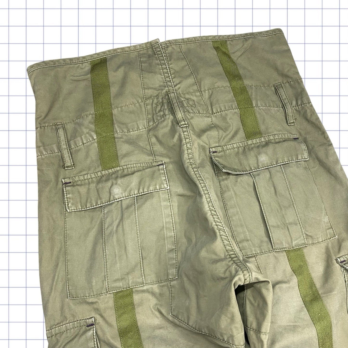 Vintage Asymmetrical Military Trousers - 32W