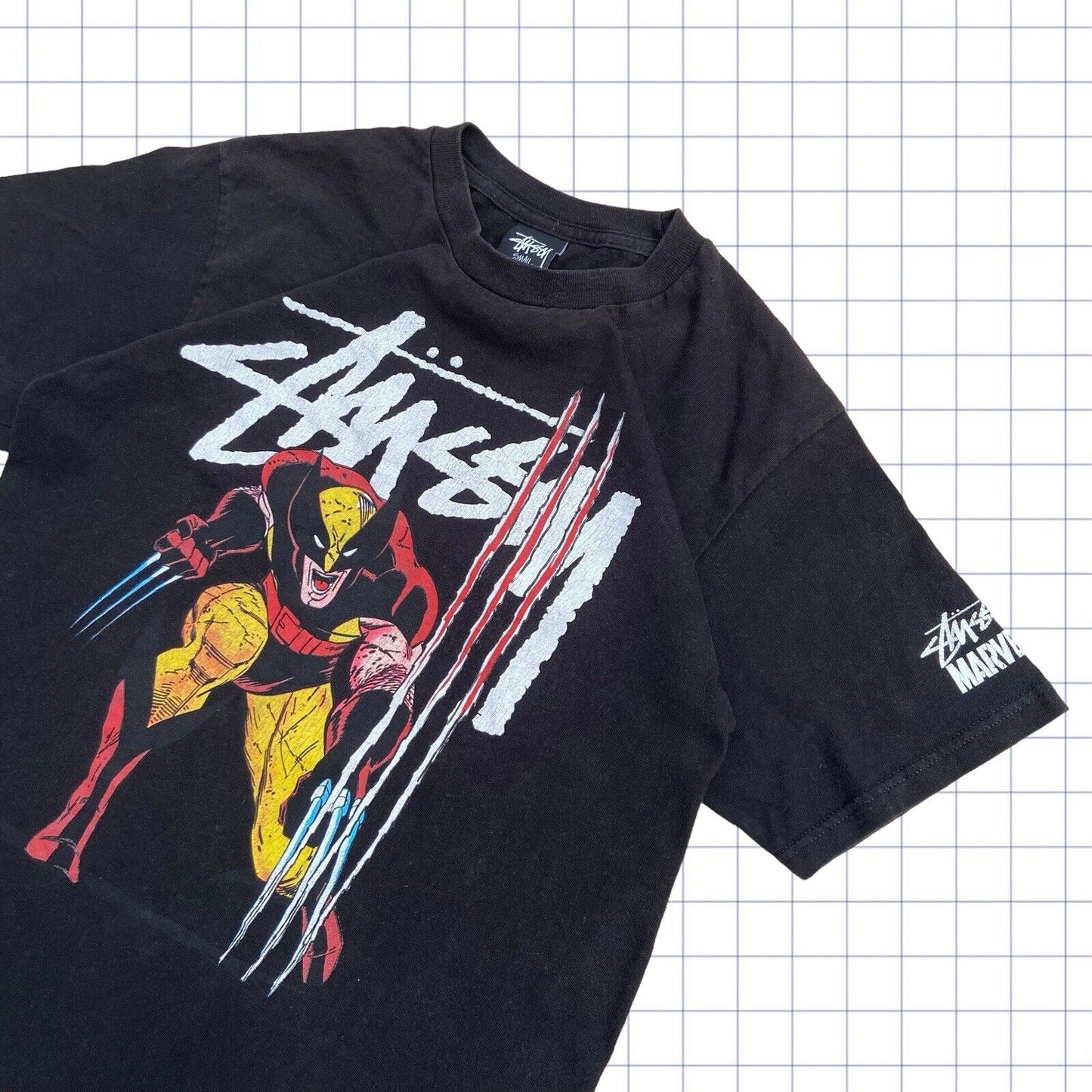 Vintage Stussy x Marvel Wolverine Tshirt - S/M