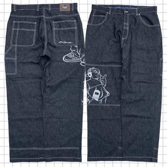 Y2K Character Cell Phone Sohk Style Jeans - 37W 31L