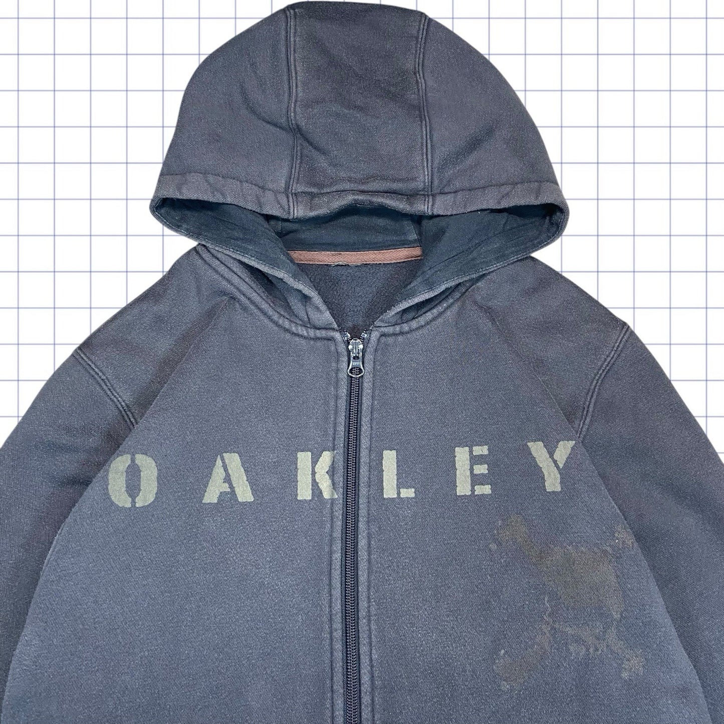 Vintage Oakley Skull Hoodie - S/M