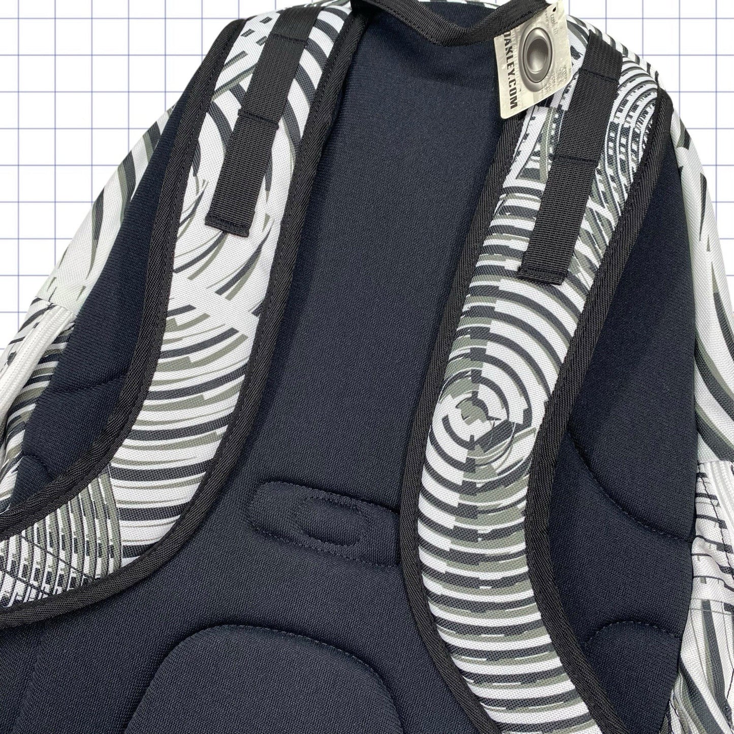 Early 2000s Oakley Gridded Pattern Backpack